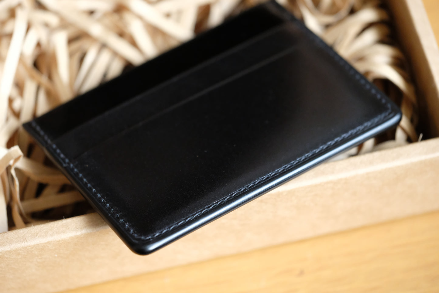 Card Wallet D01 - Japanese Shinki Hikaku Shell Cordovan - Slim Wallet - Card Holder / Made to Order