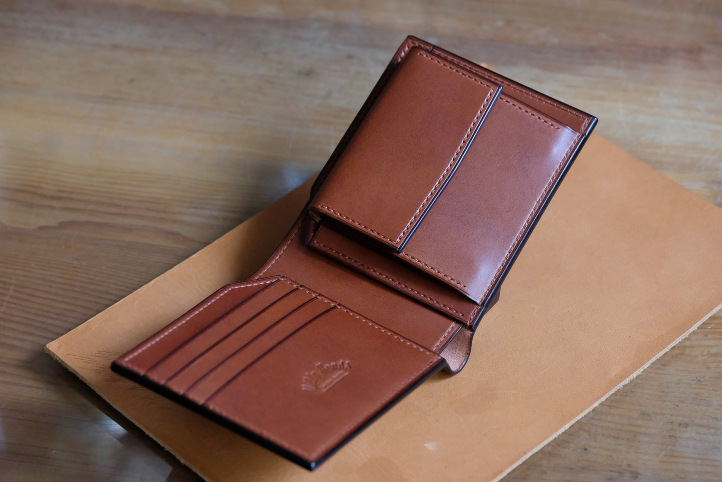 SW01COIN - Bifold Wallet - Japanese Shinki Hikaku shell cordovan / Made to Order