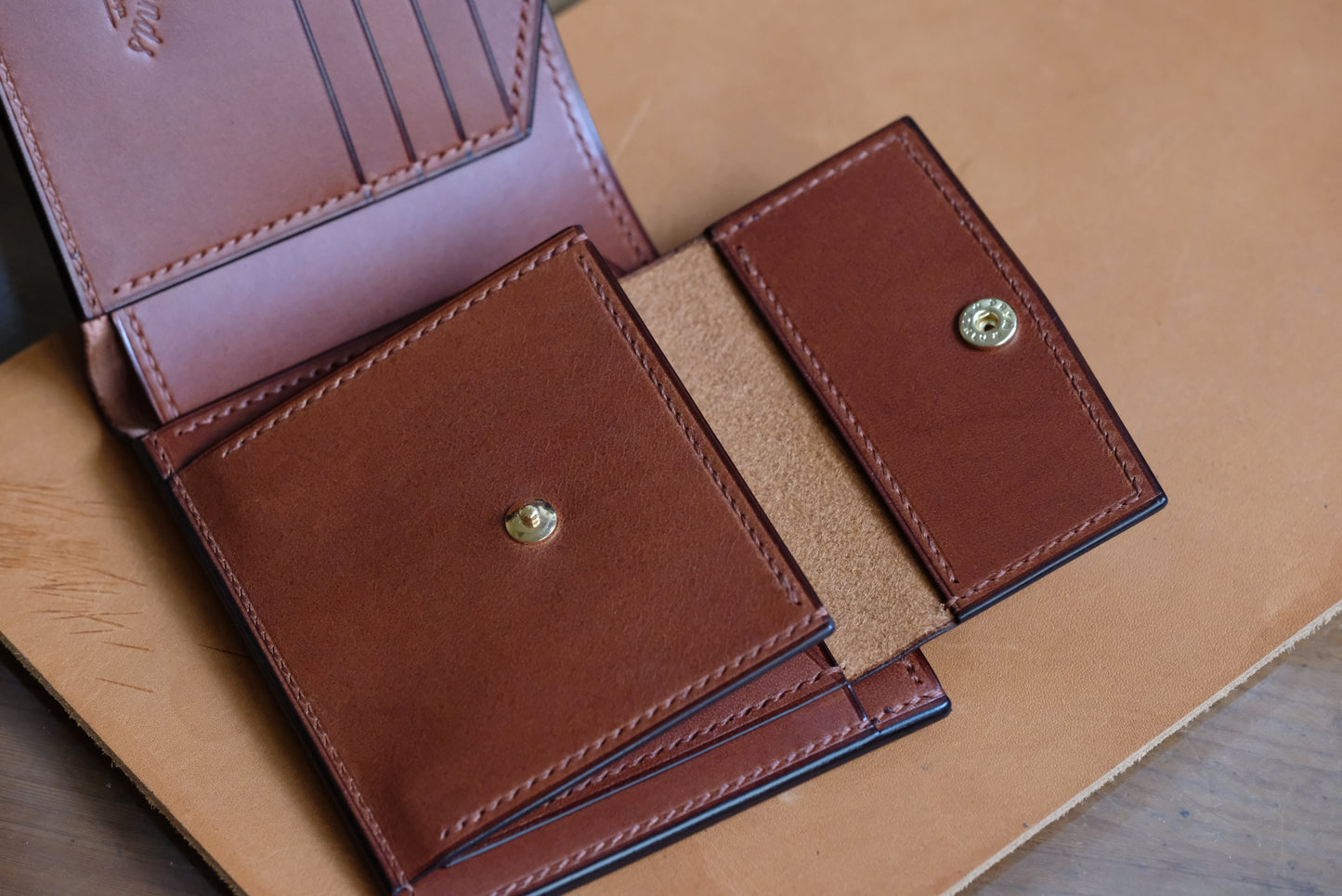 SW01COIN - Bifold Wallet - Japanese Shinki Hikaku shell cordovan / Made to Order