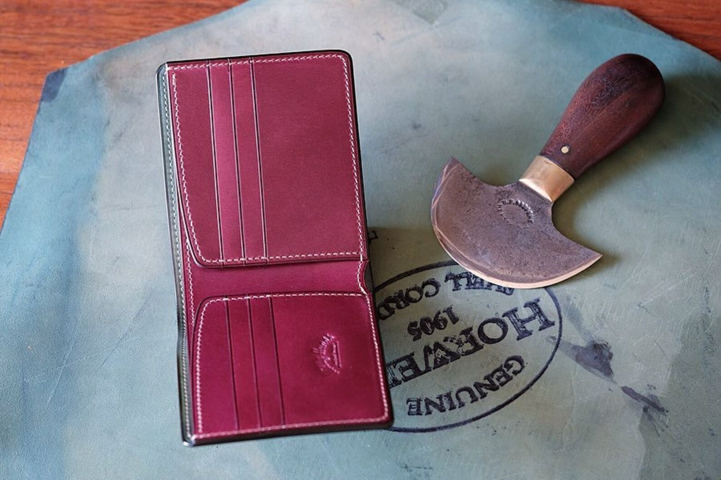SW01 - Bifold Wallet - Horween shell cordovan / Black / Buttero leather / Made to Order