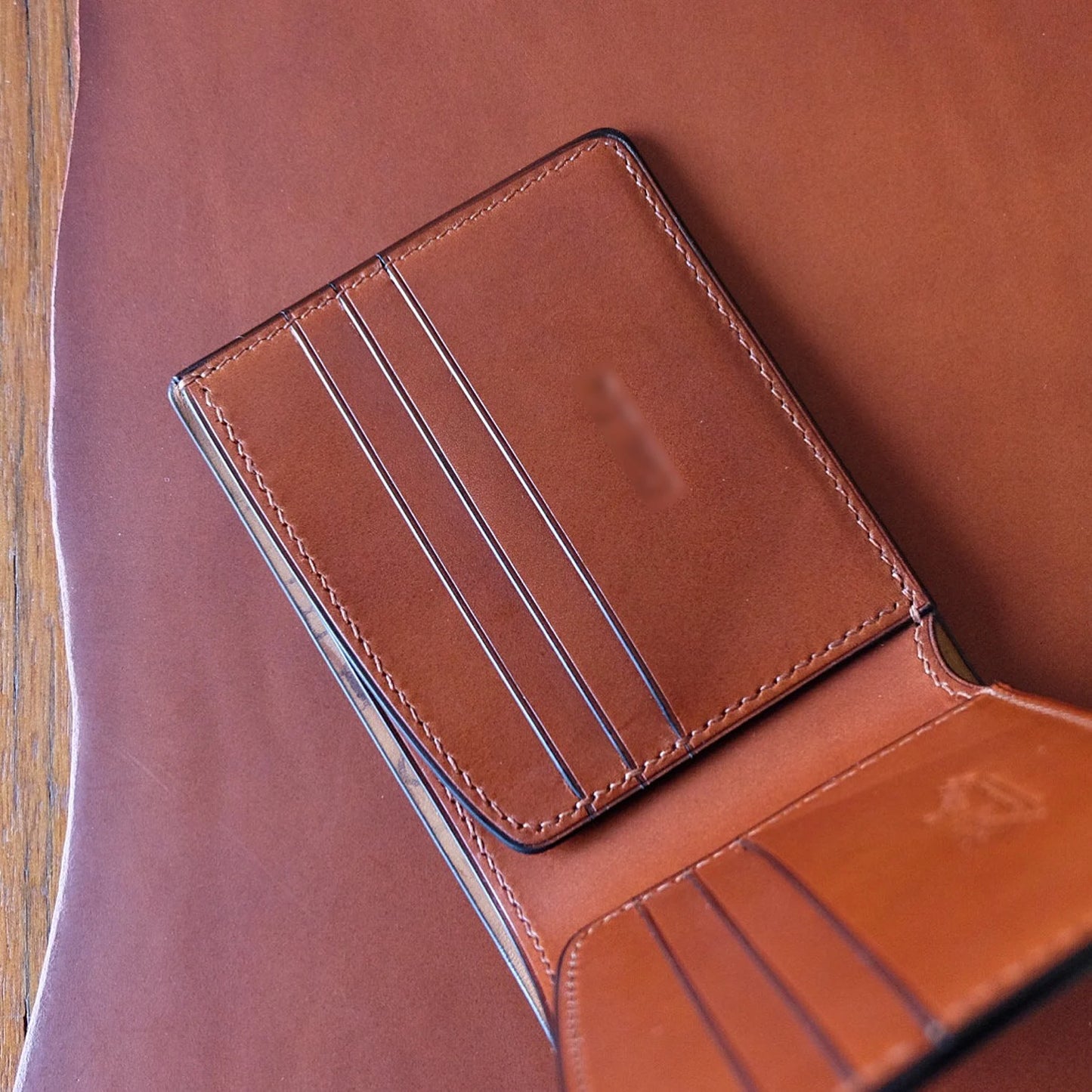 SW01 - Bifold Wallet - Horween shell cordovan - No stitches on the upper end / Made to Order