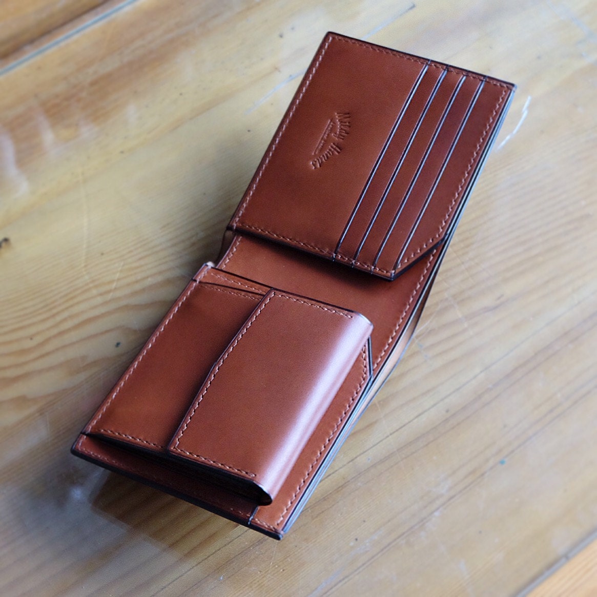 SW01COIN - Bifold Wallet - Japanese Shinki Hikaku shell cordovan / Made to Order