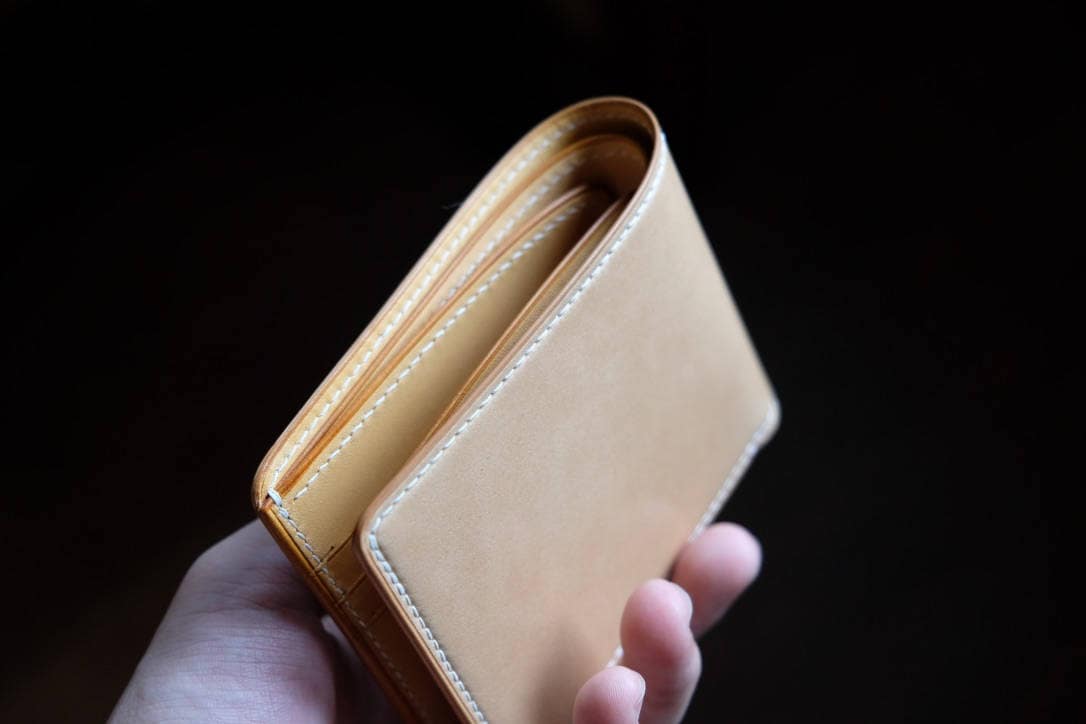 SW01 - Bifold Wallet - Japanese Shinki Hikaku shell cordovan - Nature / Nature / Made to Order