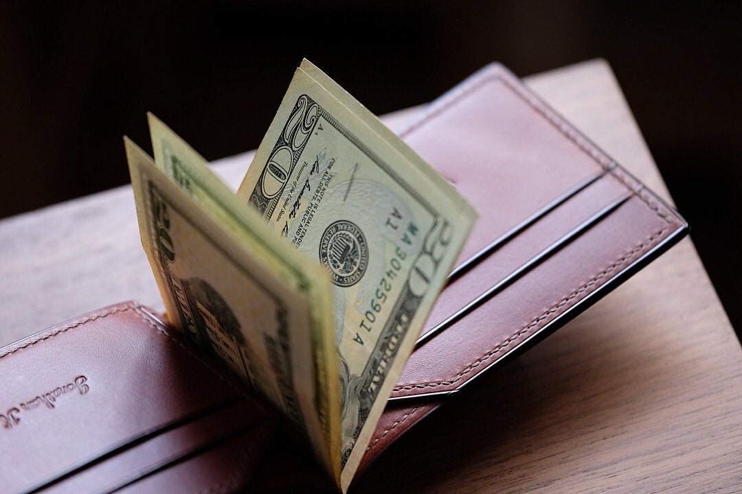 Money Clip Wallet 01S - Horween Shell Cordovan / Made to Order