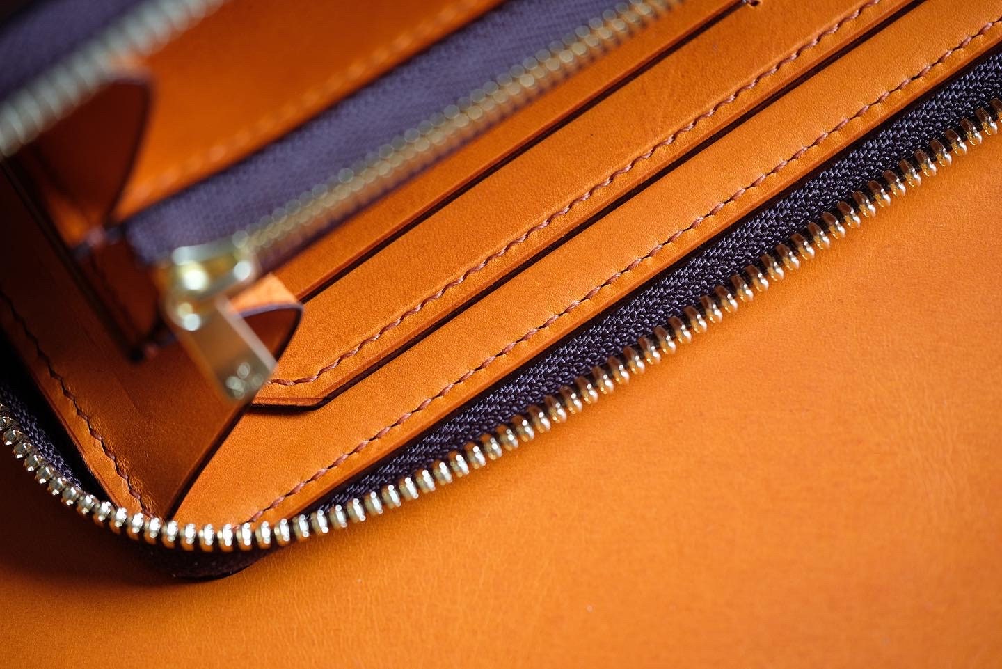 LW03 - Zipper Long Wallet / Shinki hikaku Shell Cordovan / Buttero leather / Made to Order