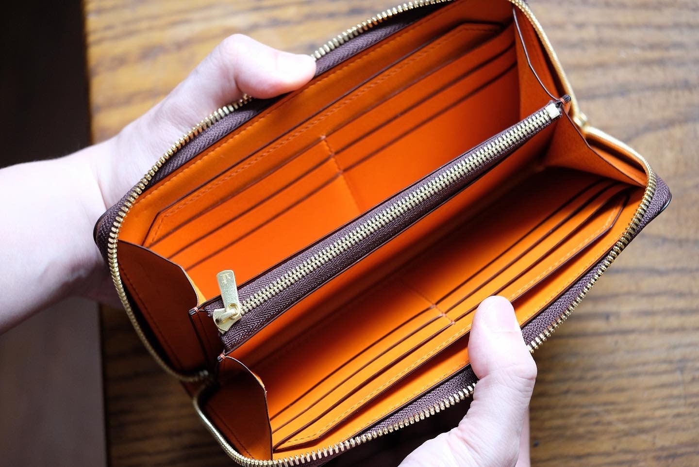 LW03 - Zipper Long Wallet / Shinki hikaku Shell Cordovan / Buttero leather / Made to Order