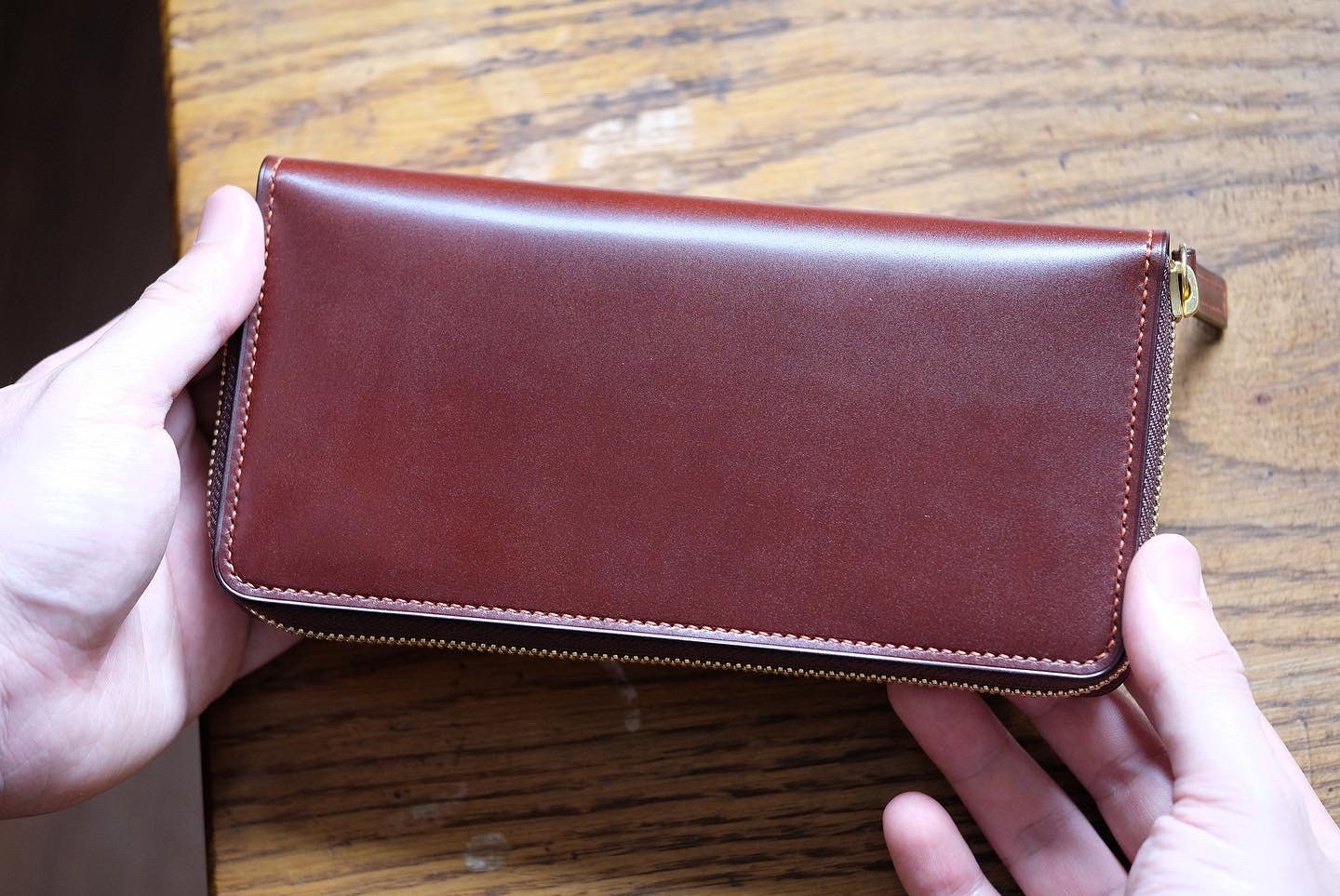 LW03 - Zipper Long Wallet / Shinki hikaku Shell Cordovan / Buttero leather / Made to Order