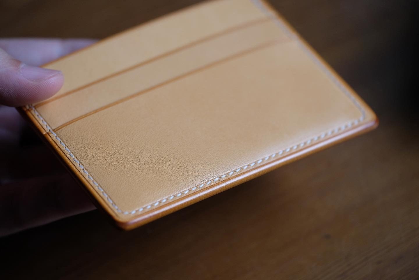 Card Wallet D01 - Slim Wallet - Card Holder - Natural Buttero tanned leather / Made to Order