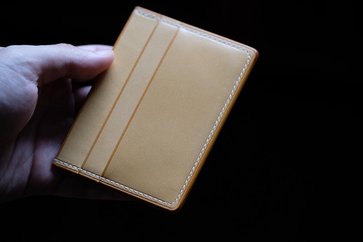 Card Wallet D01 - Slim Wallet - Card Holder - Natural Buttero tanned leather / Made to Order