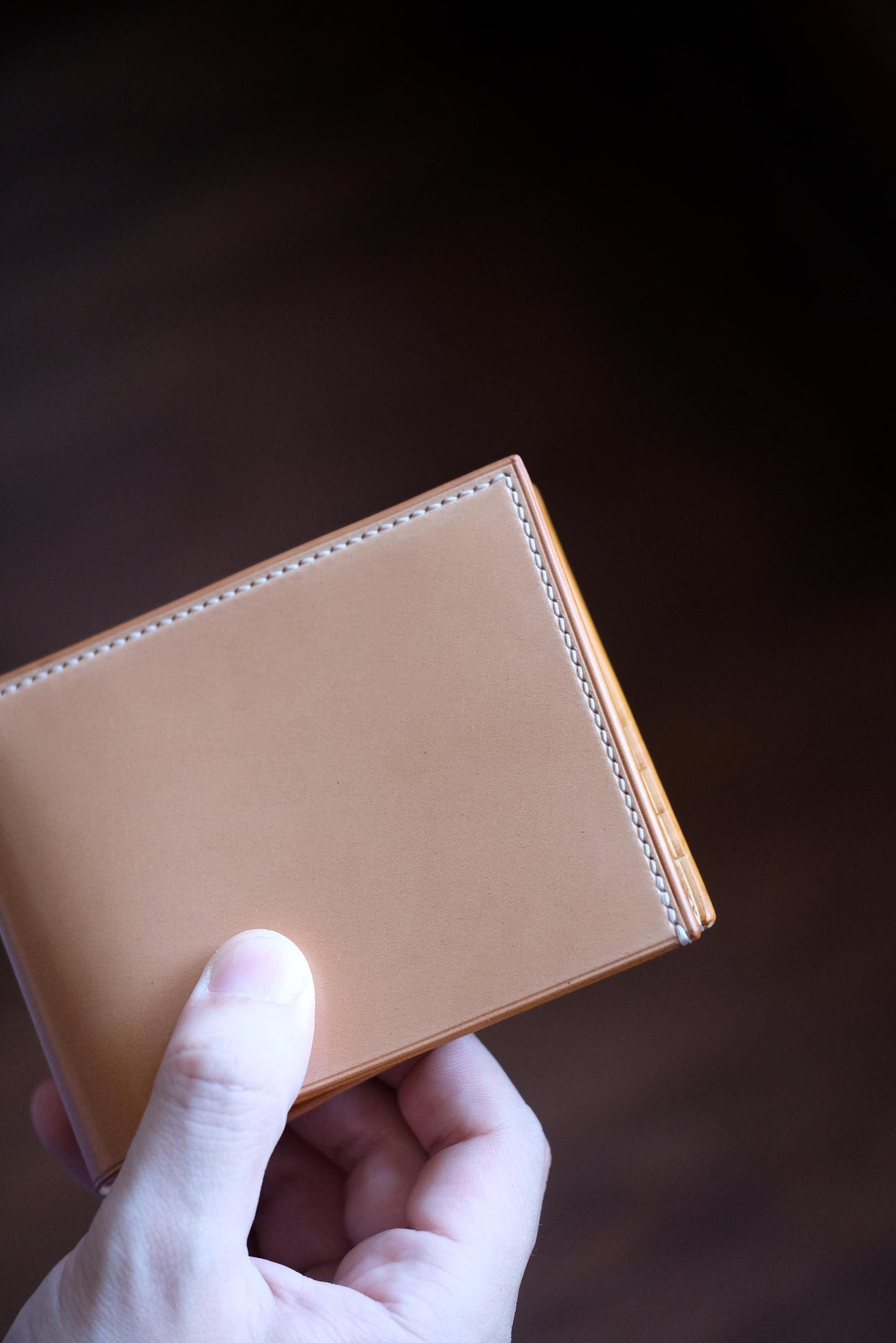 SW01COIN - Bifold Wallet - Japanese  Shinki Hikaku shell cordovan - Natural / Natural / Made to Order