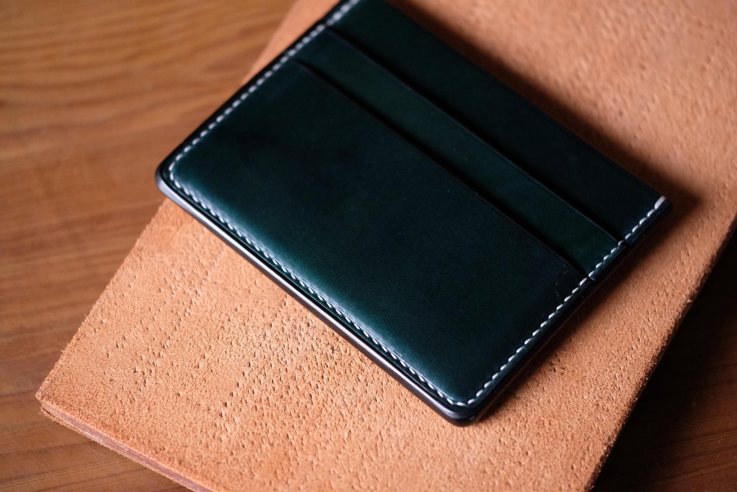 Card Wallet D01 - Horween Shell Cordovan - Slim Wallet - Card Holder / Made to Order