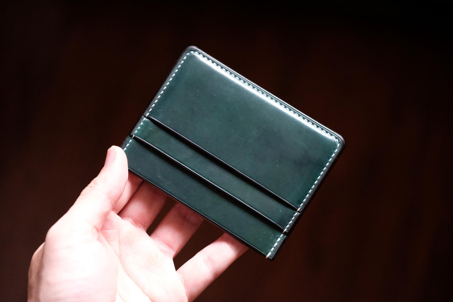 Card Wallet D01 - Horween Shell Cordovan - Slim Wallet - Card Holder / Made to Order