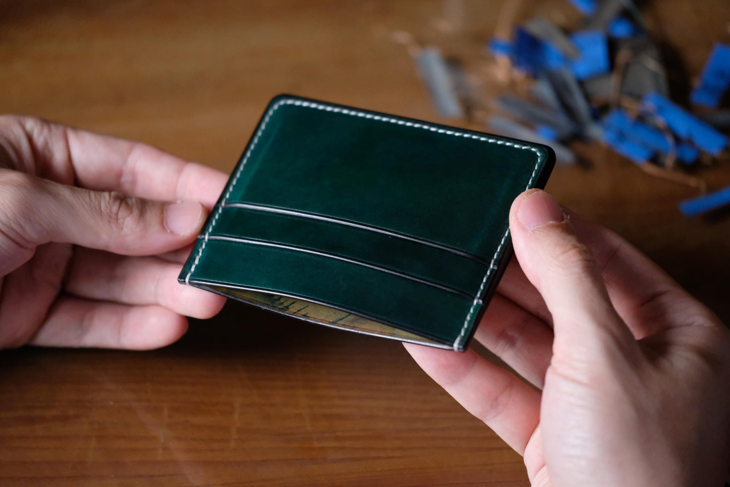 Card Wallet D01 - Horween Shell Cordovan - Slim Wallet - Card Holder / Made to Order