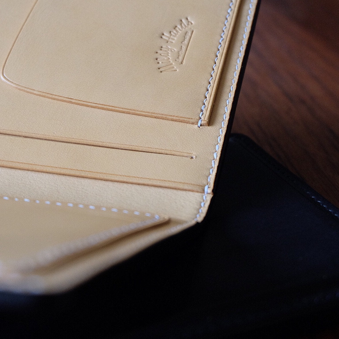 Passport Holder 01 - Japanese Shinki Hikaku shell cordovan - Burgundy / Nature / Made to Order