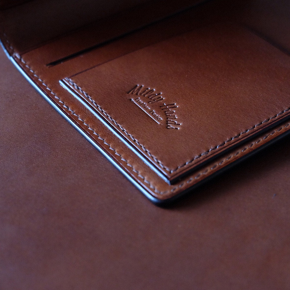 Passport Holder 01 - Japanese Shinki Hikaku shell cordovan - Black / Camel / Made to Order
