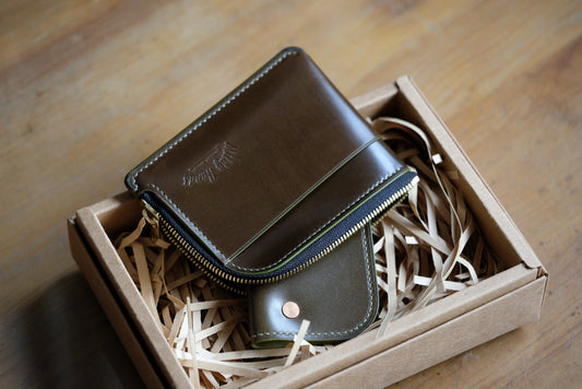 Zipper Wallet -  Japanese Shinki hikaku Shell Cordovan / Made to Order