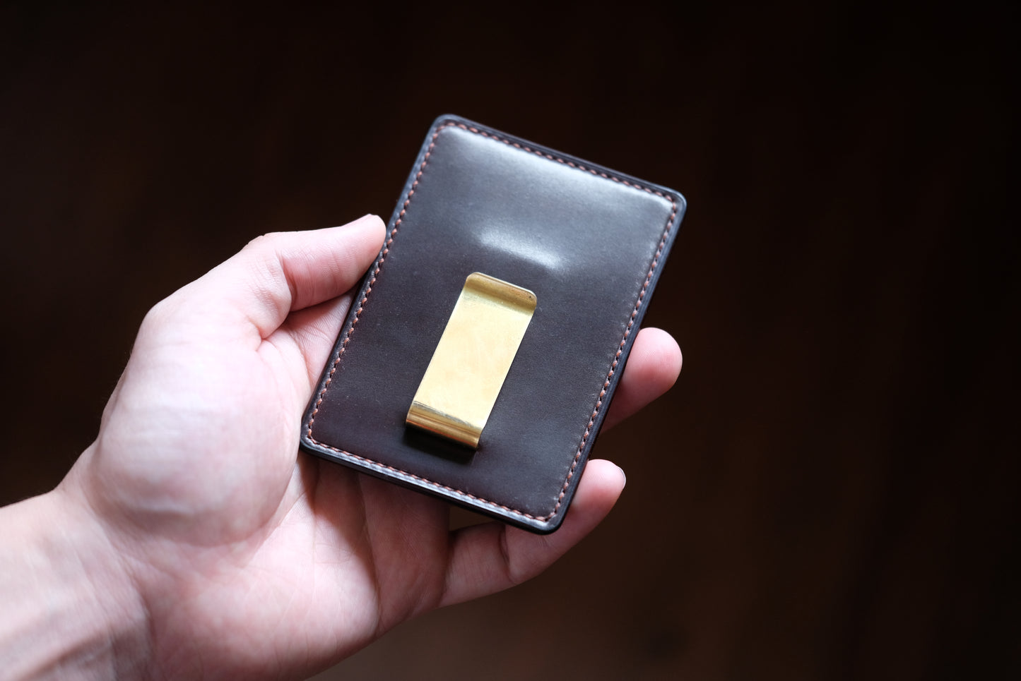 C01 Card Wallet with Money Clip — Horween Shell Cordovan