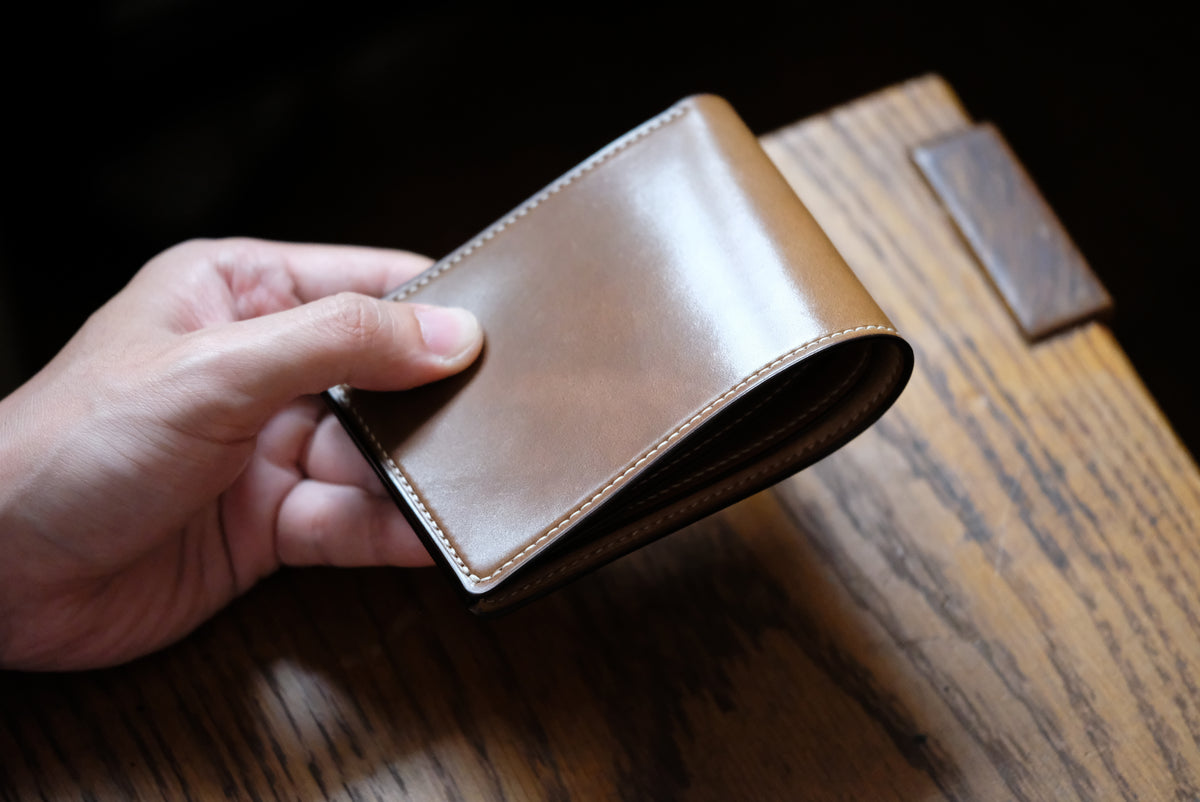 SW01C Bifold Wallet — Horween Shell Cordovan & Buttero Leather