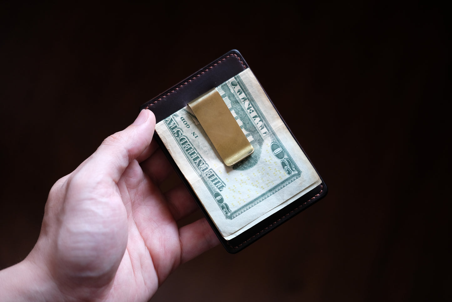 C01 Card Wallet with Money Clip — Horween Shell Cordovan