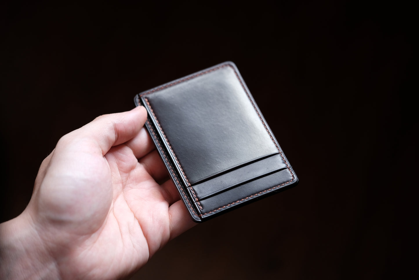 C01 Card Wallet with Money Clip — Horween Shell Cordovan
