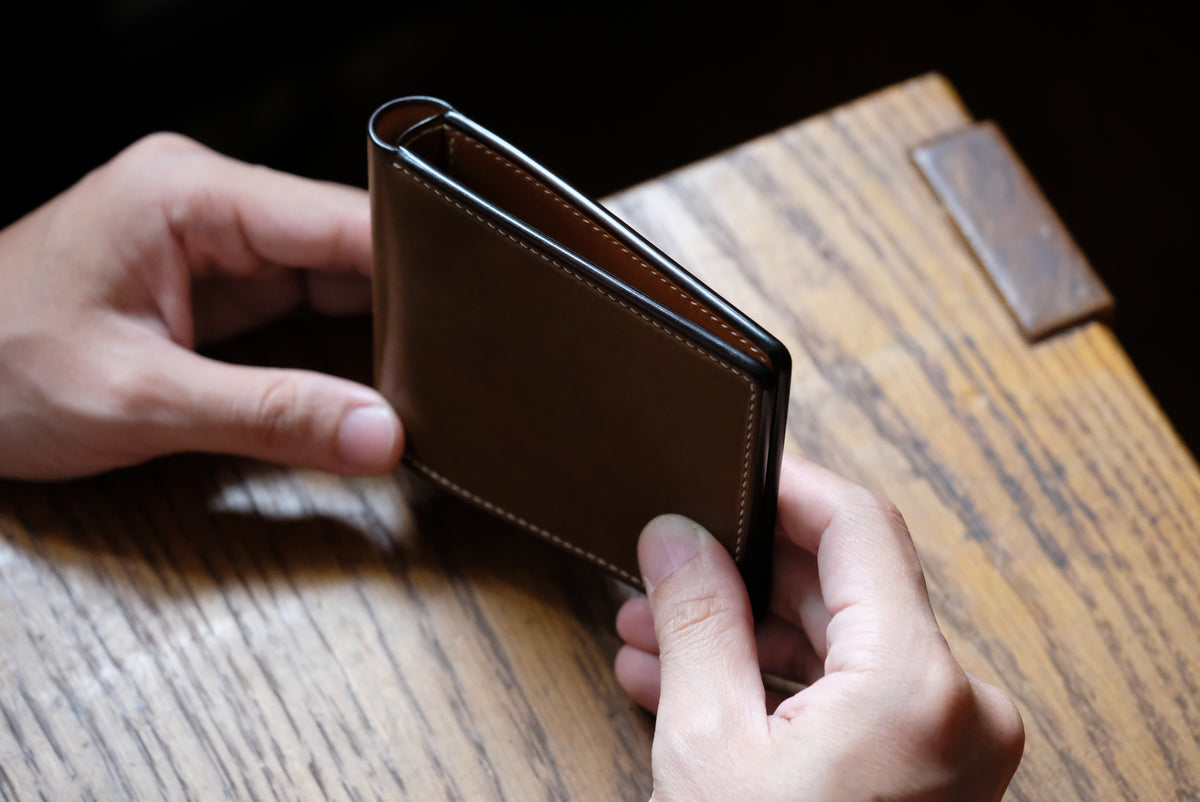 SW01C Bifold Wallet — Horween Shell Cordovan & Buttero Leather