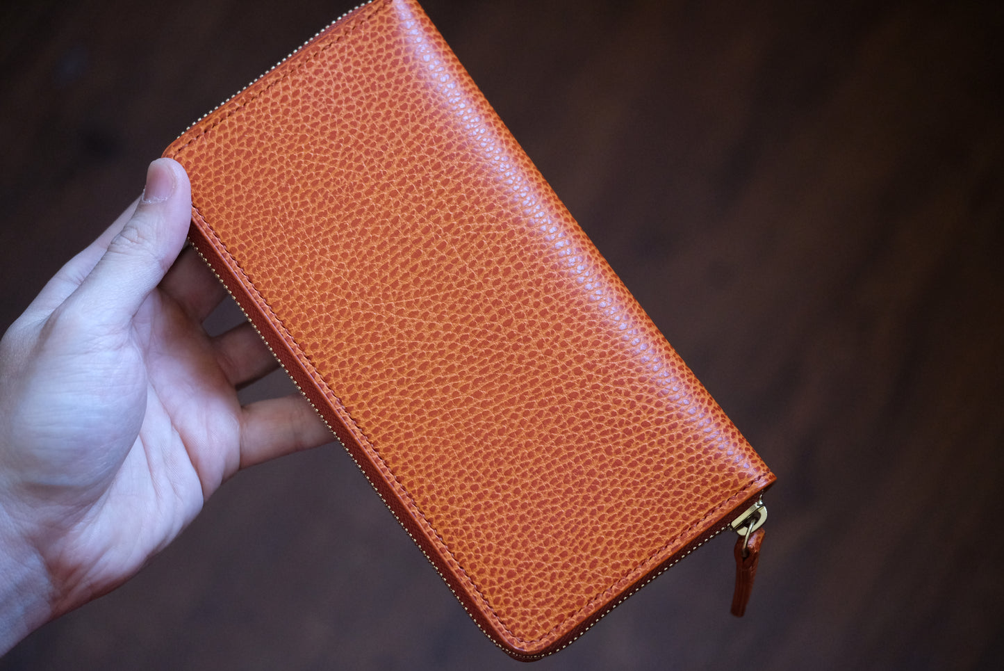 LW03 Zipper Long Wallet — Italian Dollaro & Pueblo Leather