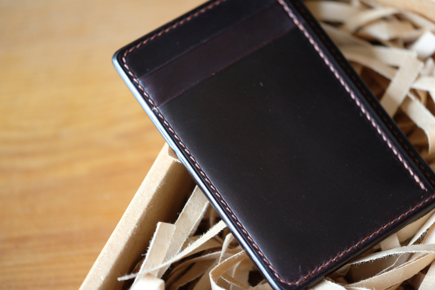 C01 Card Wallet with Money Clip — Horween Shell Cordovan