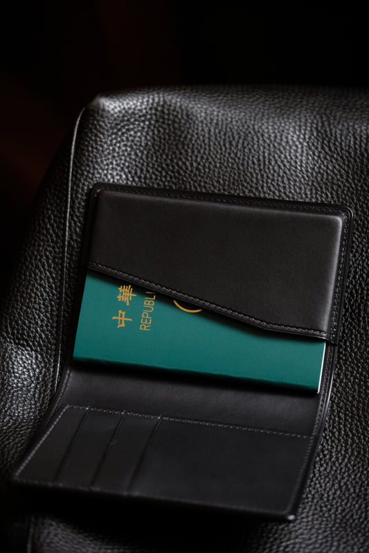 Passport Holder 03 in Shinki Hikaku Shell Cordovan and Buttero leather / Made to Order