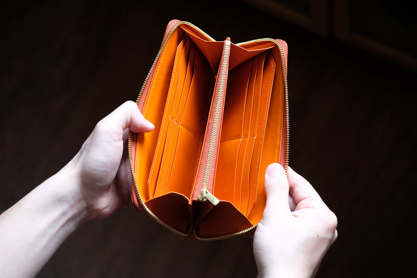 LW03 Zipper Long Wallet — Italian Dollaro & Buttero Leather