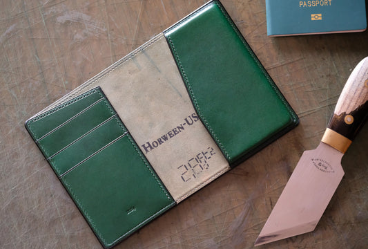 Passport Holder 03 in Horween Shell Cordovan and Buttero leather / Made to Order