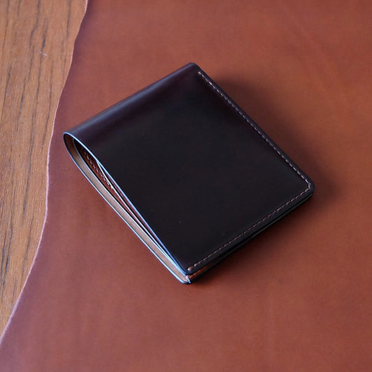 SW01 - Bifold Wallet - Horween shell cordovan - No stitches on the upper end / Made to Order