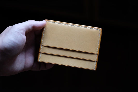 Card Wallet D01 - Slim Wallet - Card Holder - Natural Buttero tanned leather / Made to Order