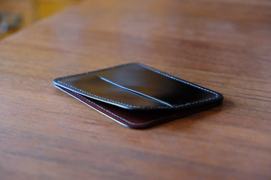 Card Wallet 03 - Japanese Shinki Hikaku Shell Cordovan - Slim Wallet / Card Holder / Made to Order
