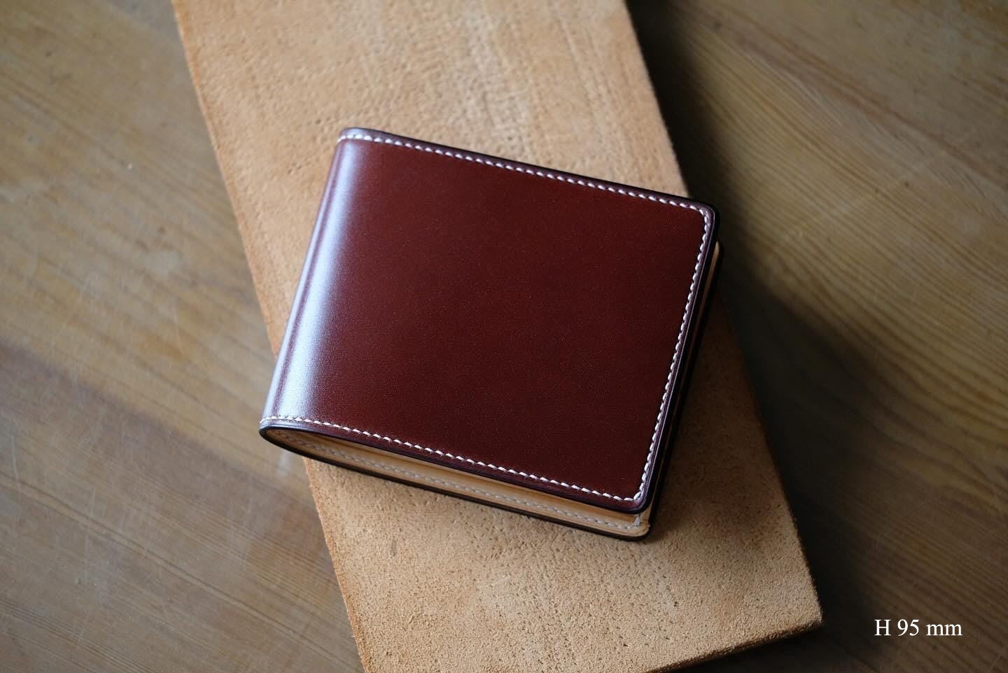 SW01 Bifold Wallet — Shinki Hikaku Shell Cordovan & Buttero Leather