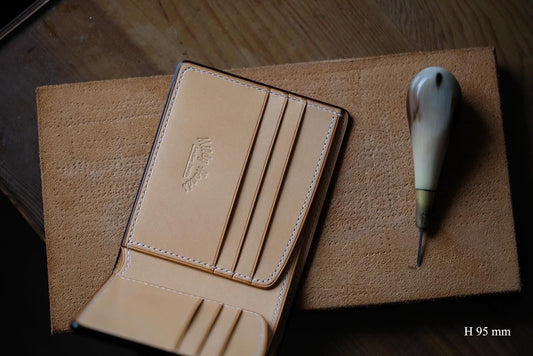 SW01 Bifold Wallet — Shinki Hikaku Shell Cordovan & Buttero Leather